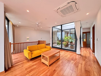 Bright and New 4-bedroom Penhouse with Wooden Interior in Tay Ho, Hanoi 