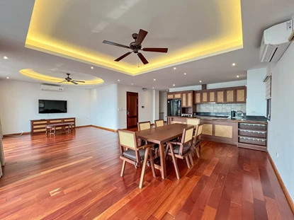 Open view 4-bedroom duplex apartment with huge balcony for rent in Tay Ho Area, Hanoi