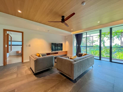 Modern and fully furnished 3-bedroom apartment with big balcony for rent in Tay Ho Area, Hanoi.