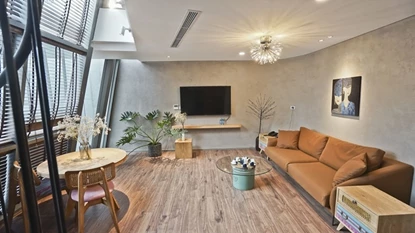 Modern penthouse 2 bedroom apartment with a beautiful private garden for rent in Hoan Kiem, Hanoi