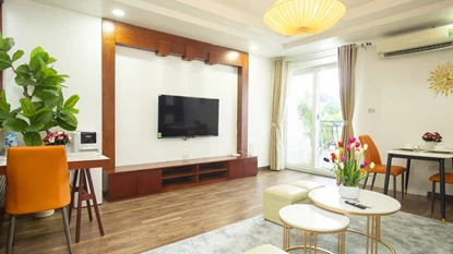 Morden and bright apartment for rent in Kim Ma, Ba Dinh