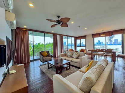 Spacious 3-bedroom apartment, lake view, large balcony on Quang Khanh street, Tay Ho