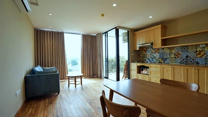 Bright and Pretty One-Bedroom for Rent in Tay Ho, with Nice Balcony Near the Lake