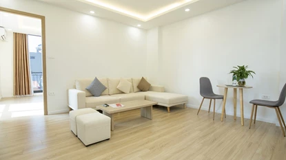 Lovely 1 bedroom apartment with big balcony for lease in Linh Lang, Ba Dinh District