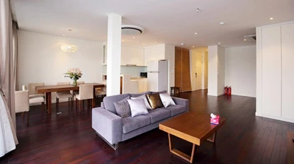 Lake view apartment, quiet with balcony for rent in Quang An street, Tay Ho