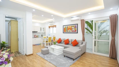 Cozy and modern 2 bedroom apartment for rent in Dao Tan, Ba Dinh