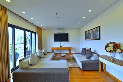 Duplex 3 bedroom apartment with an amazing terrace for rent on Trinh Cong Son street, Tay Ho