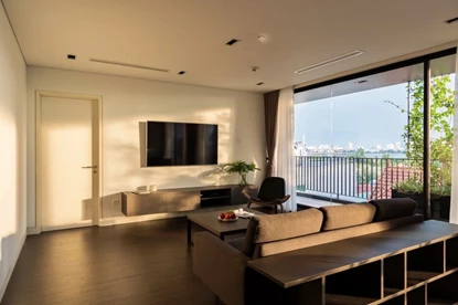 Modern and bright 3 bedroom apartment for rent in To Ngoc Van, near the lake