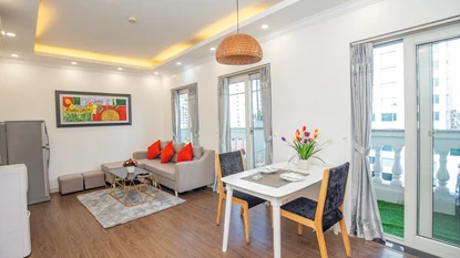 City view 1-Bedroom apartment for rent on Kim Ma Street, Ba Dinh Dst