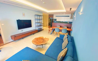 Luxurious Three Bedroom Apartment for Rent in Tan Hoang Minh Building, 59 Xuan Dieu, Tay Ho, Hanoi