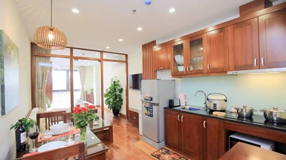 Cozy 1-Bedroom Serviced Apartment for Rent on Dao Tan, Ba Dinh