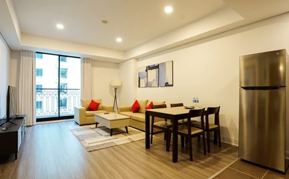  Fully furnished 1 bedroom apartment with city view for rent in Pacific Place, Hoan Kiem, Hanoi.
