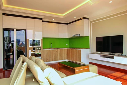 Lake view apartment with 2 bedrooms and huge balcony for rent in Tay Ho, Hanoi