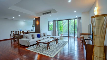 Stylish 4 bedroom apartment with a spacious balcony for rent in Tay Ho