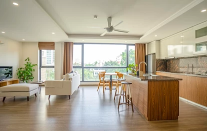 Bright 2 bedroom apartment for rent in Tay Ho, nearby D'. Le Roi Soleil