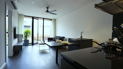 Pretty 1 bedroom apartment 501 HH32 with balcony for rent in Tay Ho
