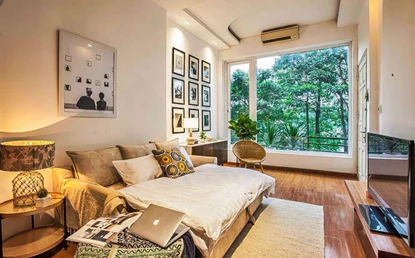 Cool 2 Bedroom Apartment with Bohemian Vibe for rent in Truc Bach Lake, Hanoi