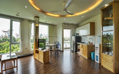 Nice apartment with 1 bedroom for rent in Truc Bach, lake view