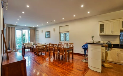 Spacious 02 bedroom apartment with lake view for rent in Truc Bach area, Hanoi