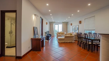 Huge lake view 2-bedroom apartment with balcony for rent in Truc Bach