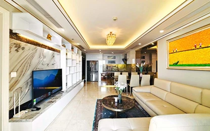 Spacious 3-bedroom apartment with city view for rent in D'. Le Roi Soleil building, Tay Ho area
