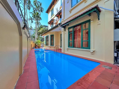 Swimming pool and garden villa with 5 bedrooms for rent in To Ngoc Van, Tay Ho