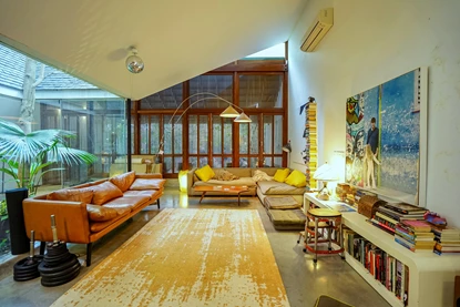 Unique design 3-bedroom house with huge yard for rent on To Ngoc Van Street, Tay Ho area