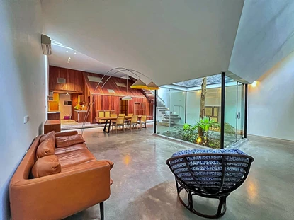 Unique design 3-bedroom house with huge yard for rent on To Ngoc Van Street, Tay Ho area