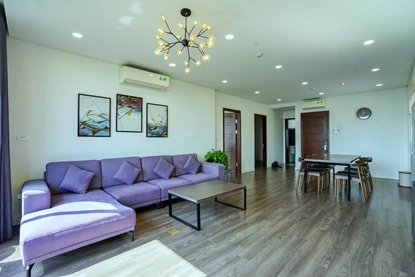 High floor modern 2 bedrooms apartment for rent on Trinh Cong Son, Nhat Tan, Tay Ho, Hanoi 