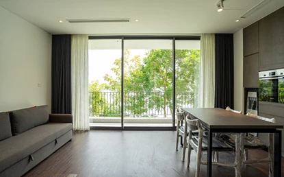New 2 bedroom apartment with lake view and modern design for rent on Nhat Chieu street, Tay Ho