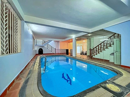 Swimming pool house with 5 bedrooms for rent in Xuan Dieu, Tay Ho, Hanoi
