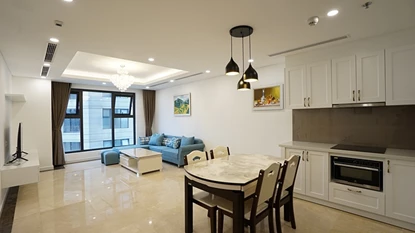 High floor and fully furnished 2 bedroom apartment for rent in Xuan Dieu, Tay Ho
