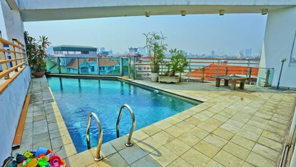 Lake view and stunning villa for rent in Tay Ho with swimming pool and garage