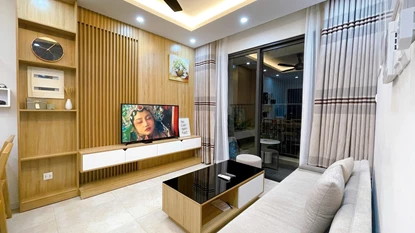 Cozy 1-bedroom apartment with modern furniture for rent in Vinhomes D' Capital, Cau Giay Dst, Hanoi