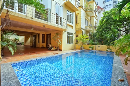 Gorgeous 4 bedroom villa with outdoor swimming pool for rent in Tay Ho