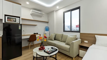Cozy 1 bedroom apartment for rent at Buoi street, Ba Dinh
