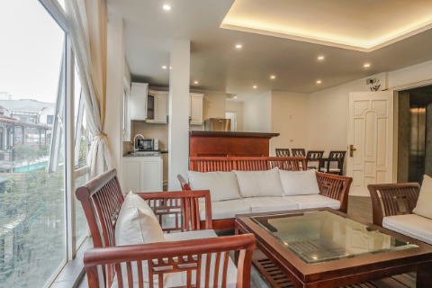 Sunny Apartment with 2 Bedrooms For Rent Truc Bach area, Ba Dinh District, Hanoi