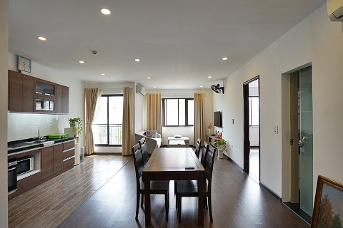 Spacious 2-bedroom apartment with a big balcony for rent on To Ngoc Van street, Tay Ho, Hanoi