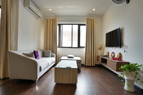 Spacious 2-bedroom apartment with a big balcony for rent on To Ngoc Van street, Tay Ho, Hanoi