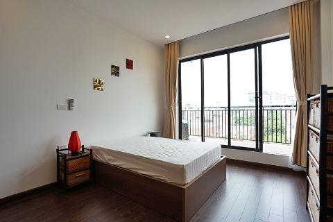 Spacious 2-bedroom apartment with a big balcony for rent on To Ngoc Van street, Tay Ho, Hanoi