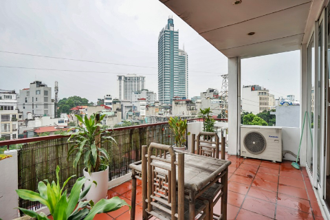 Spacious 2 bedroom apartment with big balcony for rent in Truc Bach, Ba Dinh
