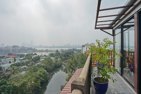 Lake view 2 bedroom apartment with a spacious balcony for rent in Tay Ho