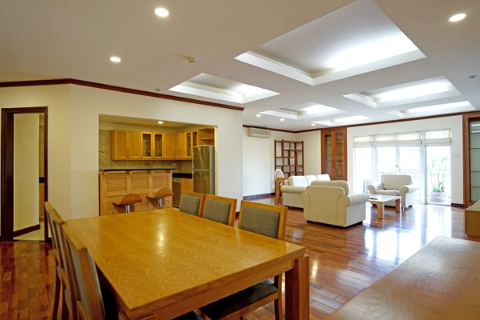 Spacious and elegant 3 bedroom serviced apartment for rent in Hoan Kiem, Hanoi