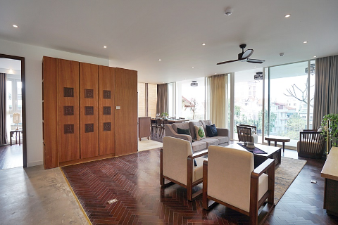 Stunning 3 bedroom apartment with a large balcony for rent in Tay Ho district, Hanoi