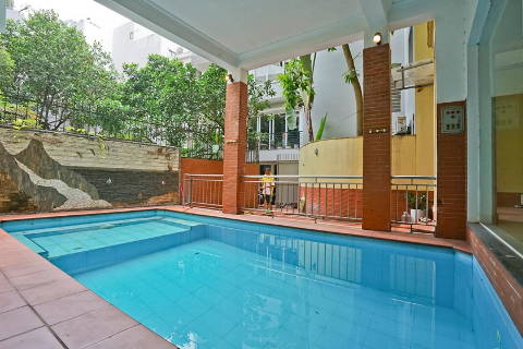 Swimming pool villa for lease with 5 bedrooms in Tay Ho, nearby pagoda