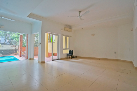 Swimming pool villa for lease with 5 bedrooms in Tay Ho, nearby pagoda