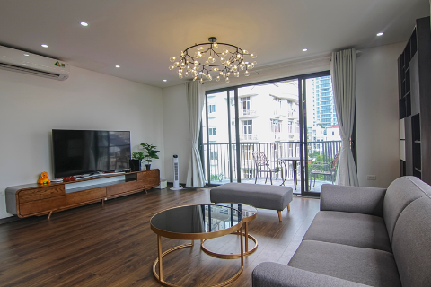 Beautiful and modern 3 bedroom apartment with a spacious balcony for rent in Tay Ho