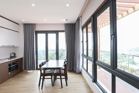 Top floor 1 bedroom apartment with nice view for rent in Tay Ho