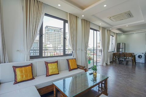 Bright and airy apartment with 2 bedrooms for rent in Xuan Dieu, Tay Ho