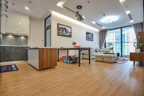 Elegant  3 bedroom apartment with modern furniture for rent in Vinhomes Metropolis, Hanoi